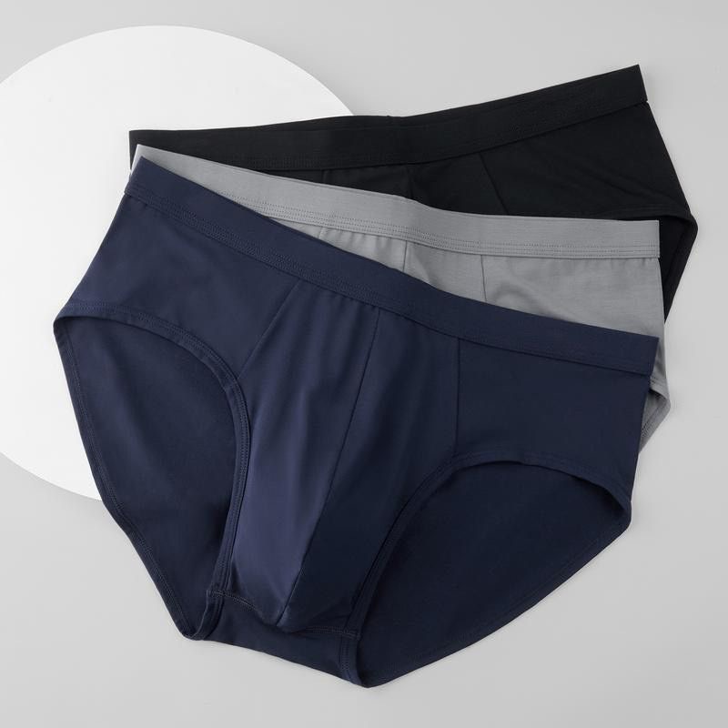 Популярные мужские трусы, однотонные, простые, молодежные, мягкие, комфортные и дышащие, оптовая продажа