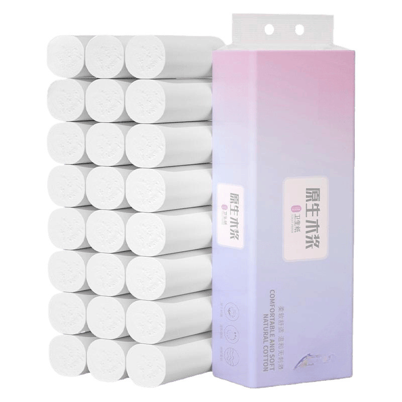 Toilet Paper Made from Virgin Wood Pulp for Home Use, Coreless Toilet Paper Rolls, Wholesale Box Quantity == Rolls