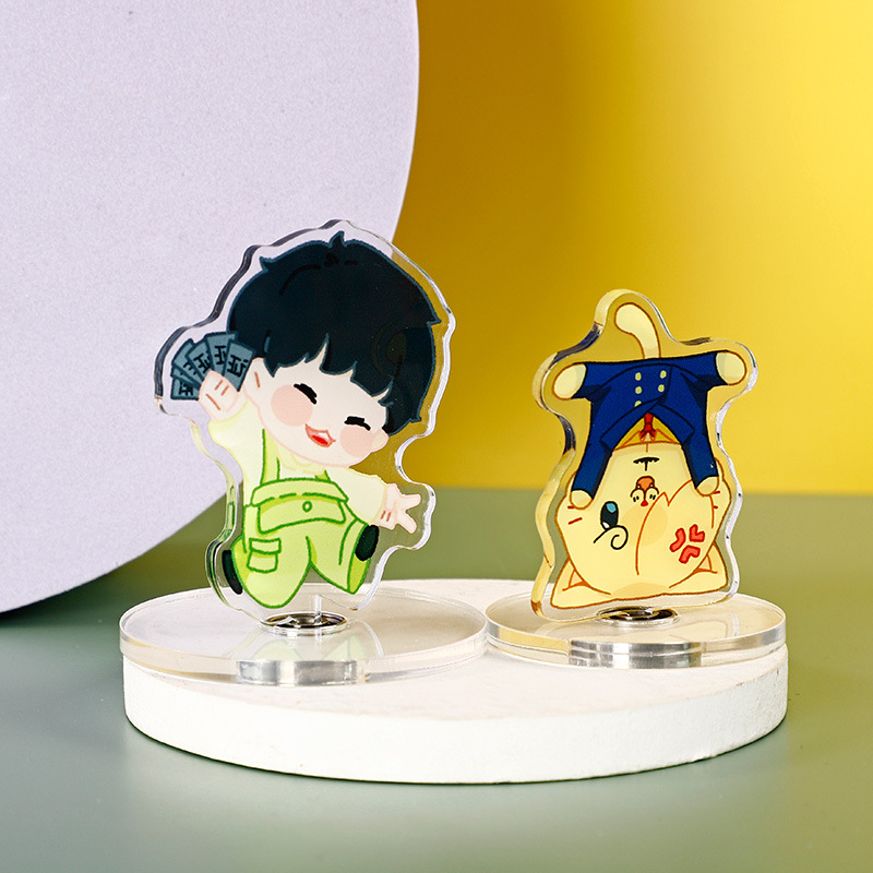 Acrylic Rotating Stand Custom Character Photo Two-Dimensional Animation Peripheral Star Cartoon Humanoid Ornaments Support