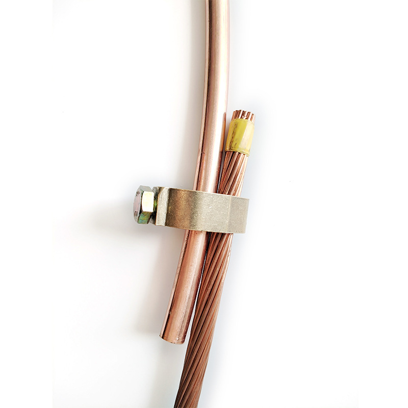 Brass Connection Lightning Protection Wire Clamp a (D) Type Clamp Manufacturer Wholesale Ground Wire Fastener Equipment Terminal Block Wire Clamp