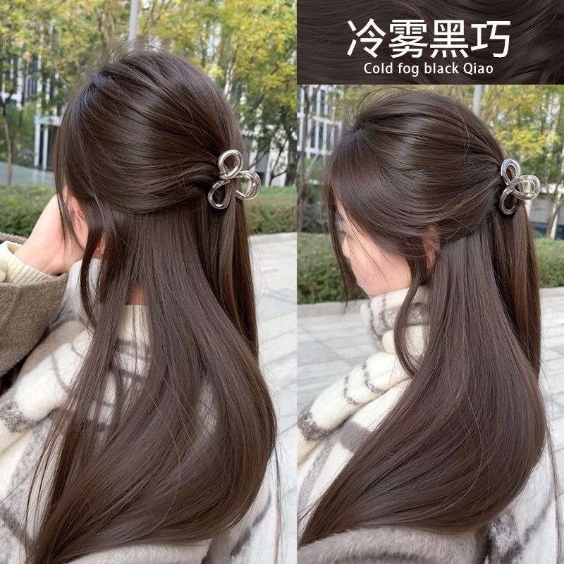 Ammonia-Free Hair Dye Cream, Single Color Cream to Cover White Hair, Multi-Stage Color, One-Step Black Tea Gray Blue Black Hair Dye