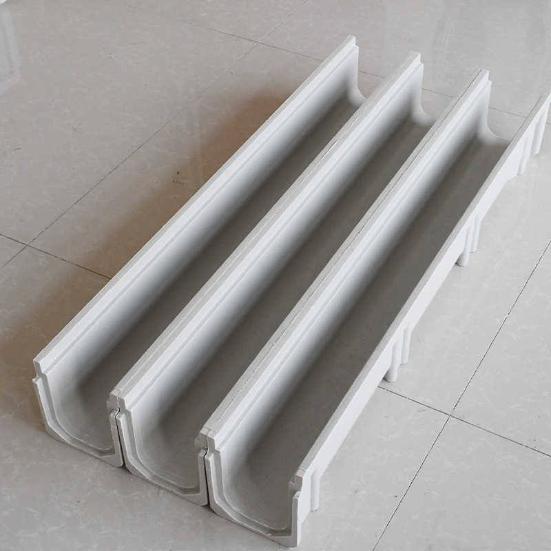 Resin drainage ditch finished U-shaped drainage ditch U-shaped drainage sink square kitchen drainage ditch sewer ditch manufacturer