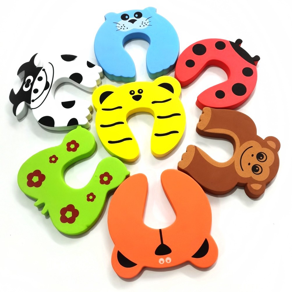 Children's safety animal cartoon door anti-collision anti-pinch door crack protector door card baby anti-pinch hand door card EVA
