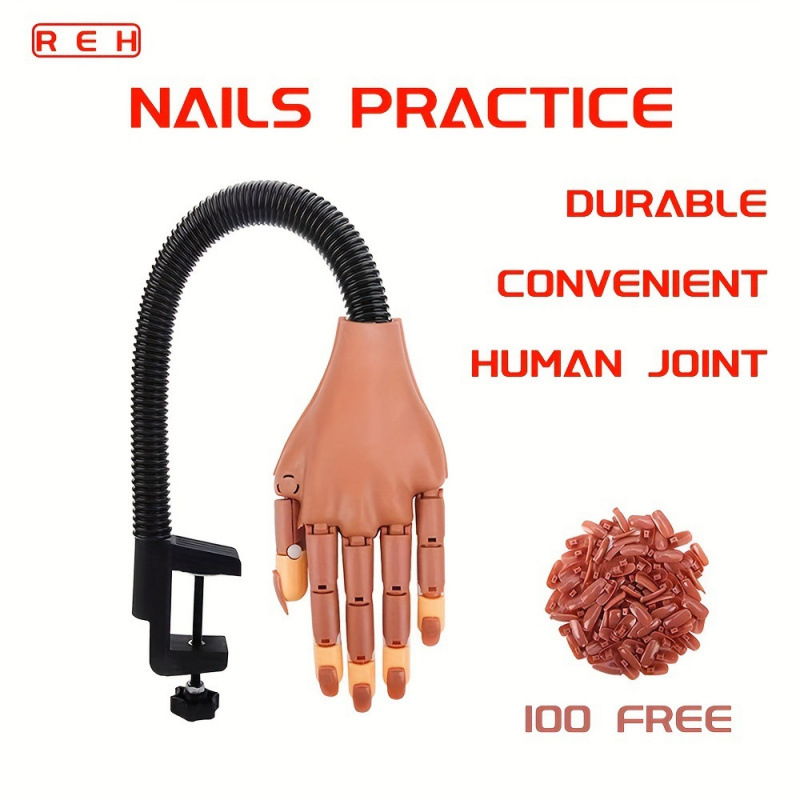 2026 New Cross-Border Dropshipping Nail Tools Artificial Hand Nail Art Practice Hand Joint Cross-Border