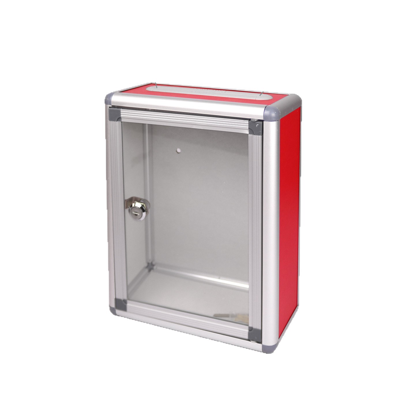 Charity Box, Heart Donation Box, Wall-Mounted Lockable Creative Wish Box, Company Donation Box, Transparent Charity Box