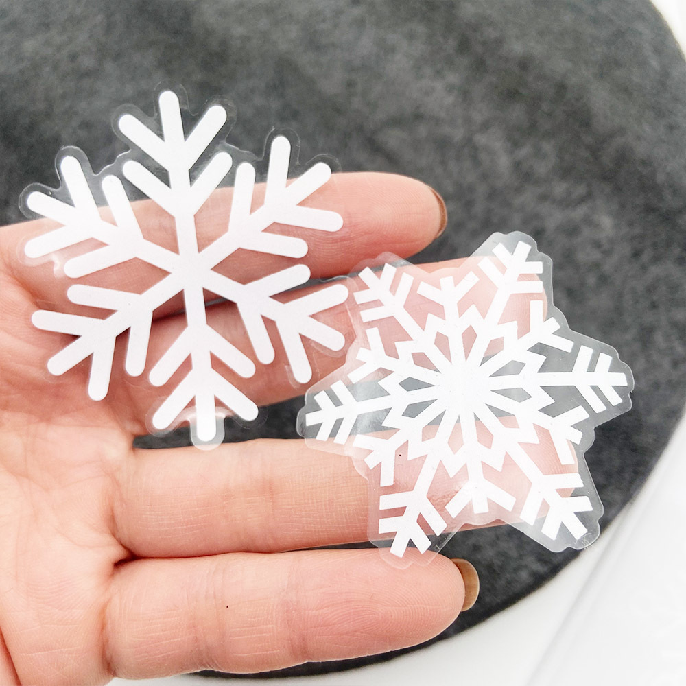 Cross-border wholesale Christmas decorations gold powder snowflake window stickers seamless electrostatic Glass stickers