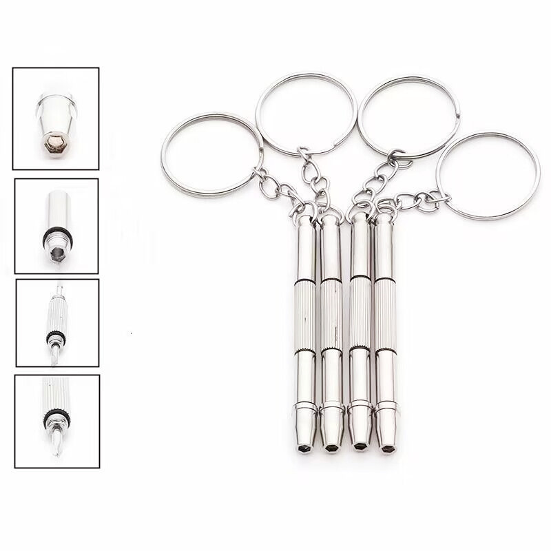 Четырехфункциональная отвертка для очков, многофункциональная крестовая и шестигранная отвертка