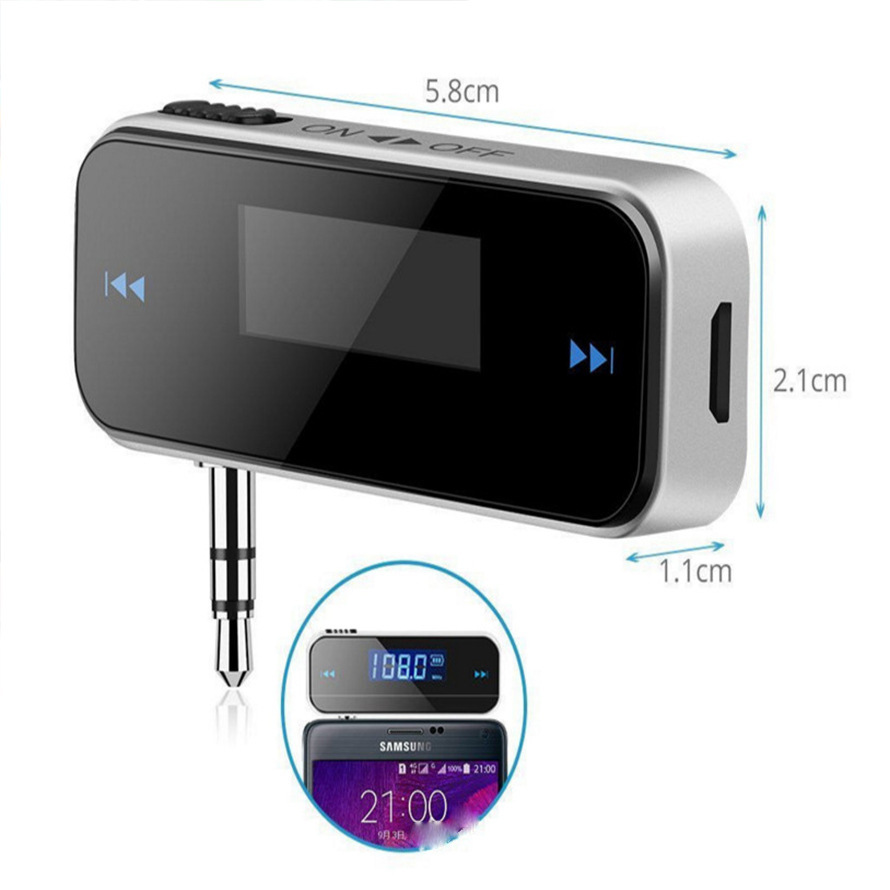 Car fm transmitter t01 factory direct mobile phone audio transmitter 3.5mm wireless FM transmitter