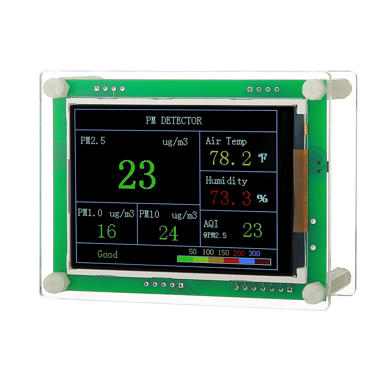 Household PM2.5 detector laser climbing rattan PMS5003 car temperature and humidity portable medium/English version please note