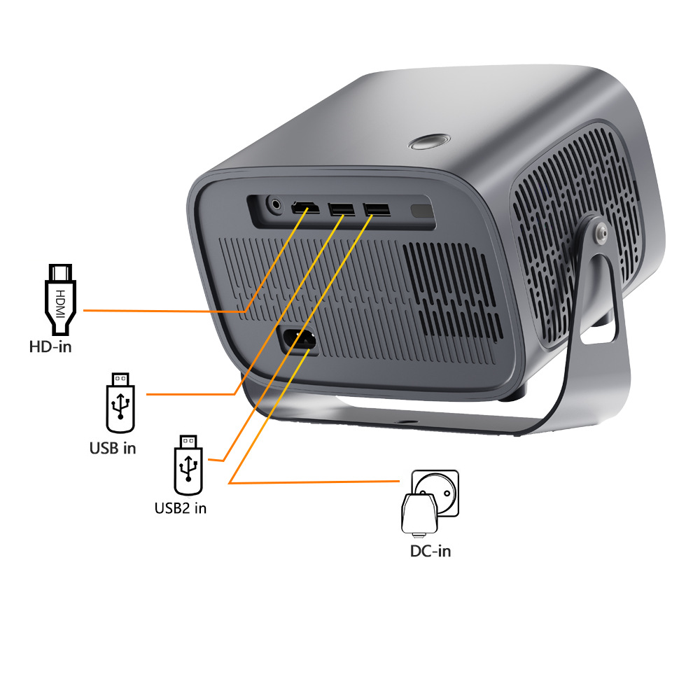 Cross-Border Popular A10 Hd Projector Home Bedroom Wall Projection Dual Wifi Bluetooth Android 13 Portable Projector