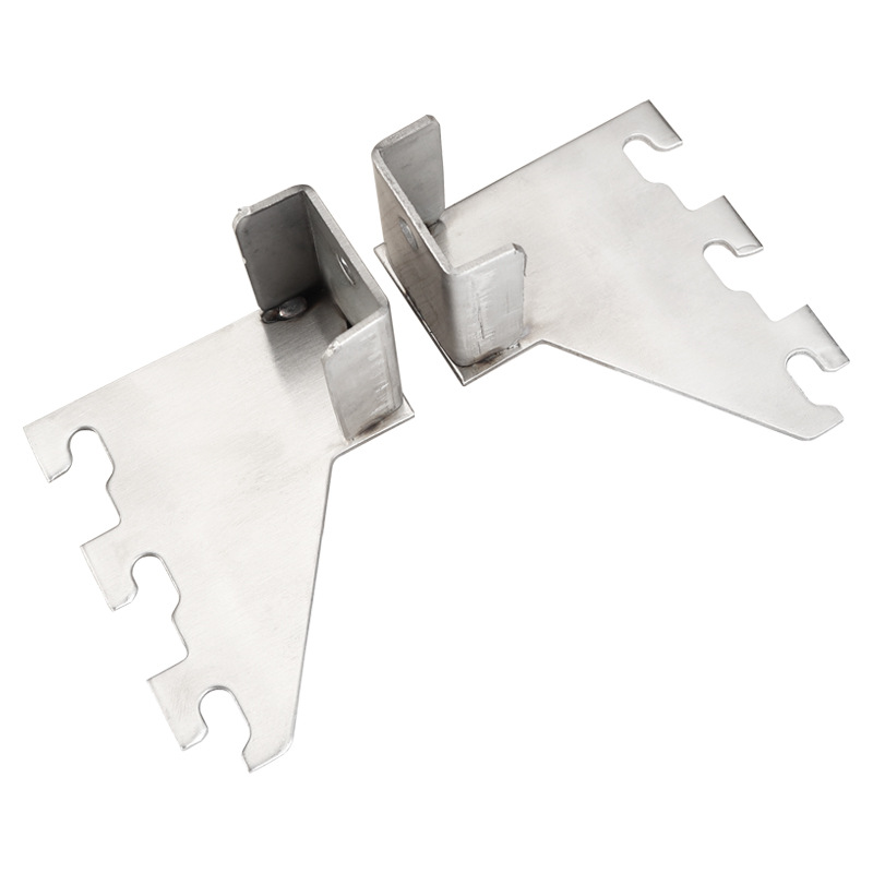 Stainless steel square tube hanging head black A- pillar left and right Support White Ladder column side hanging T-pillar 15*30 square tube buckle