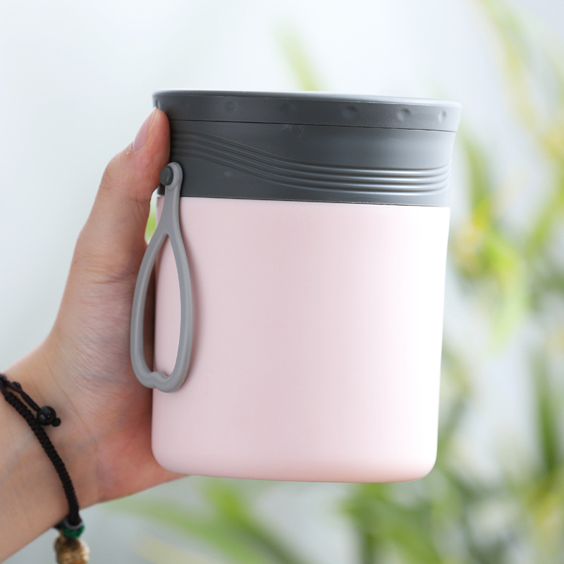 Stainless Steel Breakfast Cup, Insulated Bucket, Single-Layer Portable Oatmeal Cup, Sealed Soup Cup for Office Workers, Portable Soup Cup