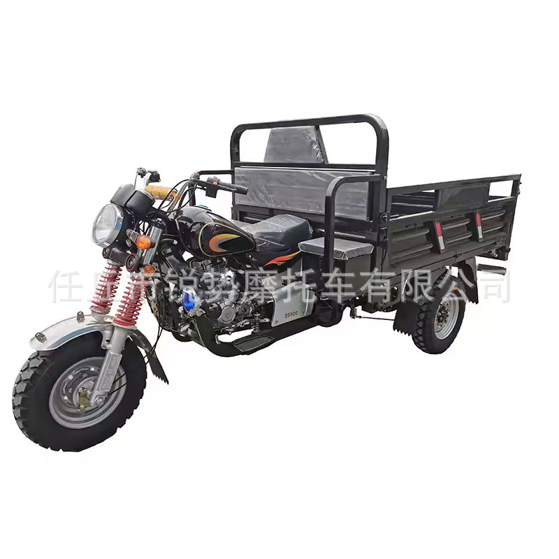 Africa's Best-Selling Three-Wheel Fuel Motorcycle Cargo Agricultural Dump Truck Gasoline Motorcycle Load King Cross-Border