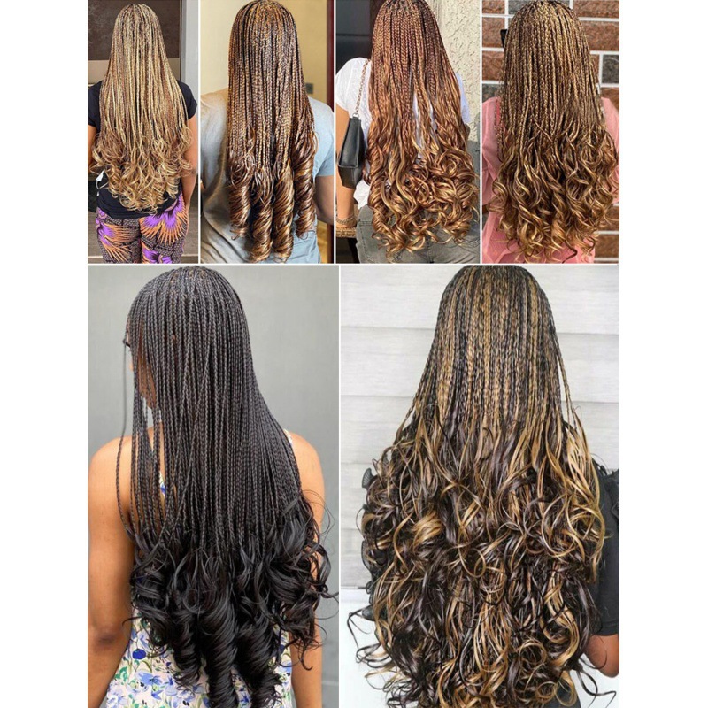 24Inch Colorful French Curls Spiral Hair Extension Braid Wig