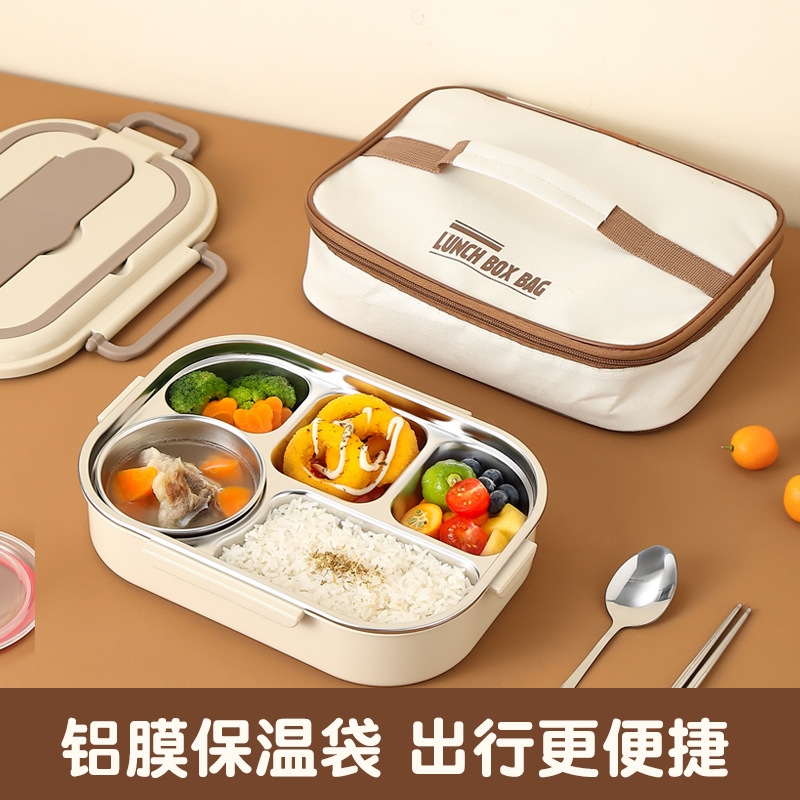 Stainless Steel Insulated Lunch Box, Food-Grade Lunch Box for Students and Office Workers, Microwaveable Lunch Box, Wholesale