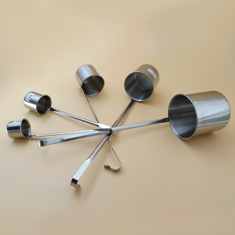 Flat handle stainless steel wine lifting and measuring device non-magnetic plus thick wide long handle lifting spoon wine lifting one or two 2kg wine utensils