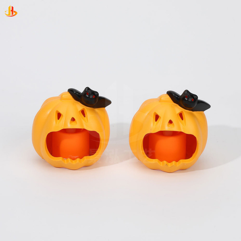 Halloween Decorative Ornaments Pumpkin Big Mouth Candle Light Props Outdoor Luminous Toys