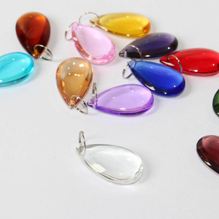 Glass crystal bead curtain pendant diy lighting crafts gourd beaded crystal pendant glossy water drop-shaped loose beads