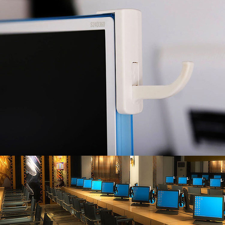 Headphone Hook Computer Monitor Headphone Hanger Headset Bracket Internet Cafe Special Wall-Mounted Storage Rack