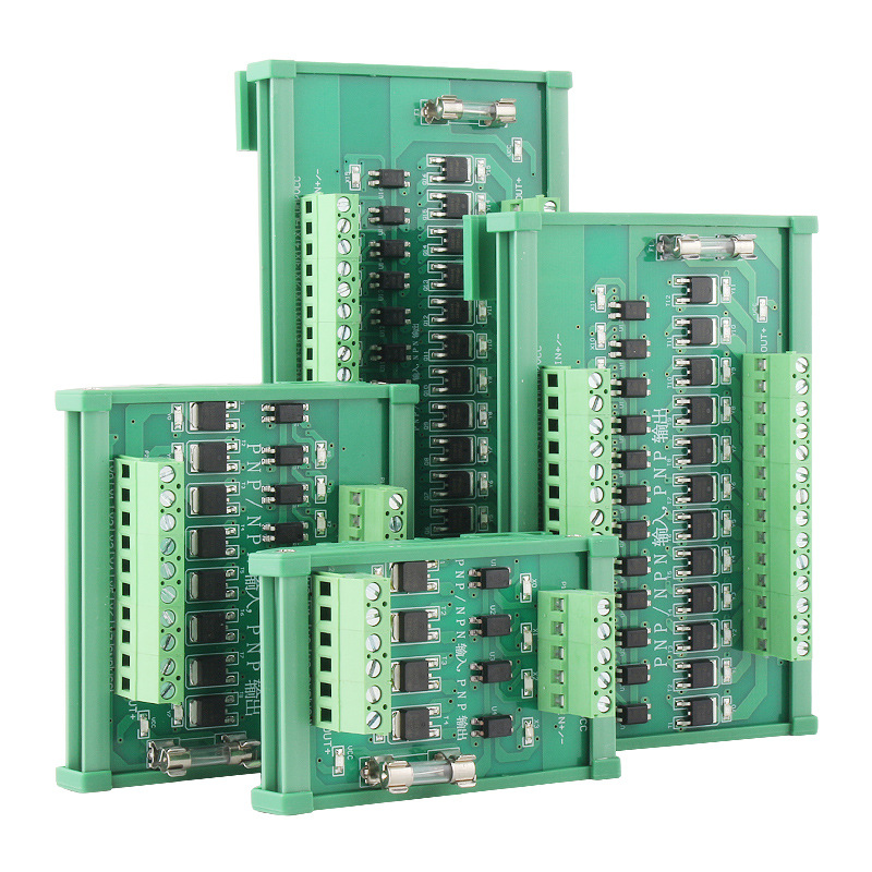 Single-chip PLC DC amplifier board 4-way 8-way 12-way 16-way universal PNP/NPN optocoupler tube board 12V24V