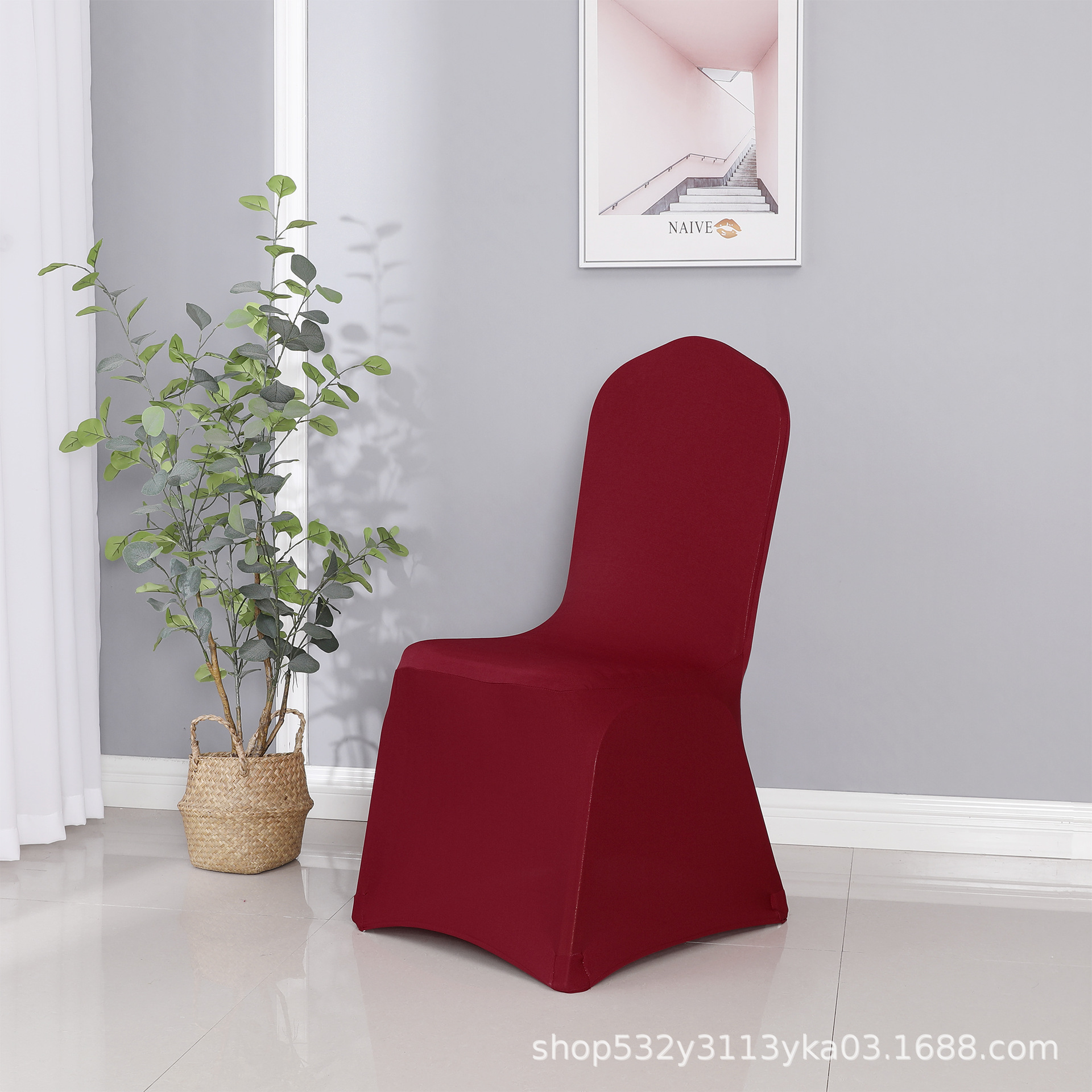 190g Chair Set Chair Cover Thickeneded Elastic Hotel Chair Cover Wedding Banquet Available White Stool Cover Wholesale