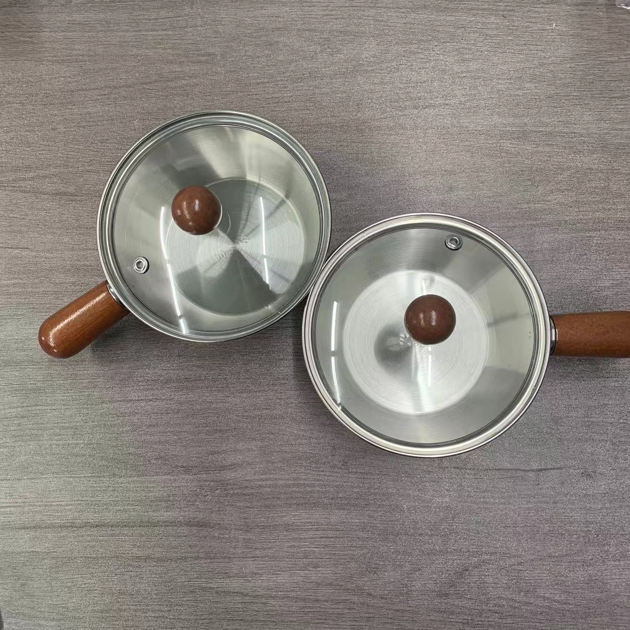 Утолщенная чаша для лапши из пищевого пластика, кастрюля для горячего масла, салатница, с ручкой из ореха, устойчивая к высоким температурам