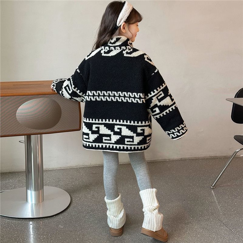 2025 Autumn and Winter New Reversible Children's Clothing for Middle-Aged and Older Girls Thickeneded Cotton Soft Quilted Winter Jacket