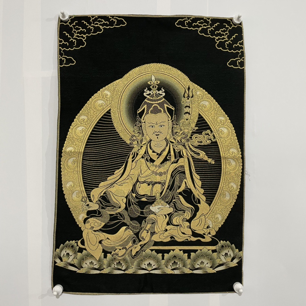 Antique-Style Chinese Painting Silk Brocade Tapestry Thangka Buddha Statue Nepal Portrait Collection Art Decorative Painting Thangka Collection