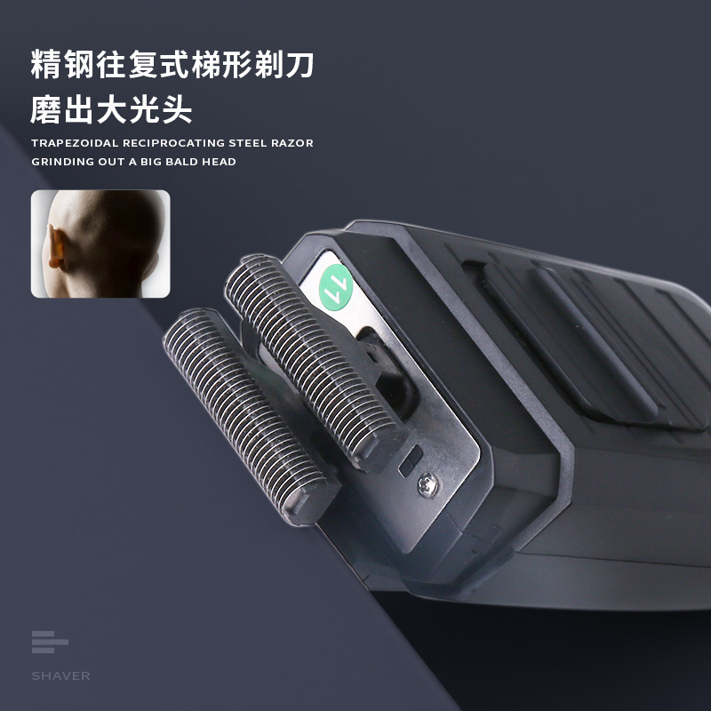 Kemei Km-1102 Reciprocating Electric Shaver for Men, Electric Head Shaver, Beard Trimmer for Home Use