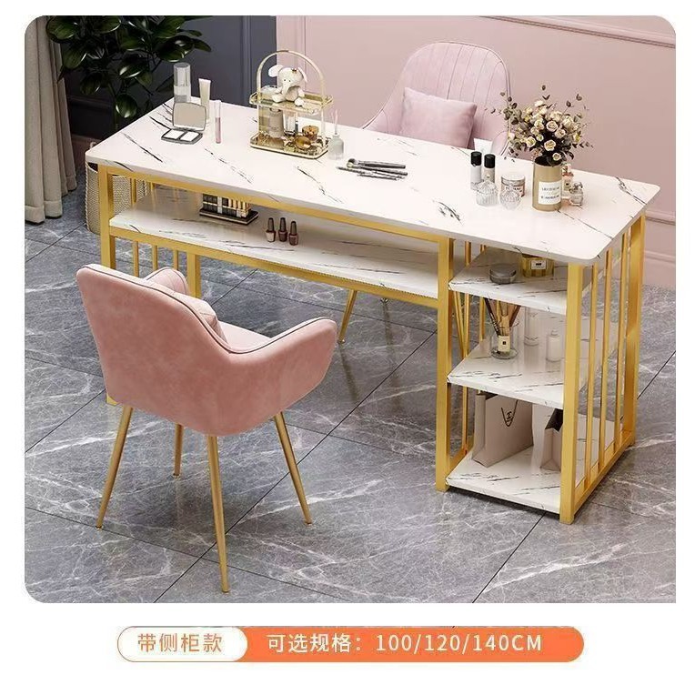 Internet-Famous Manicure Table, Special Table and Chair Set for Nail Salons, New Light Luxury Double Manicure Table