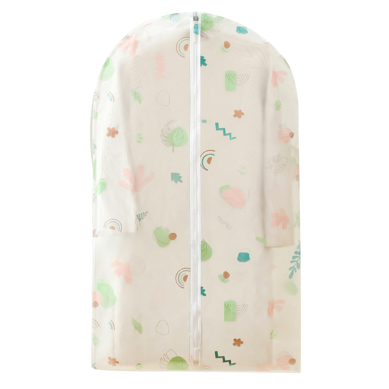 Factory peva clothes cover flat clothes dust cover zipper dustproof moisture-proof clothing storage bag home delivery