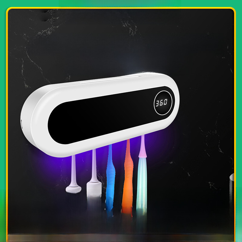 Hot-selling household toothbrush sterilizer Net red e-commerce explosions wall-mounted non-perforated UV toothbrush sterilizer