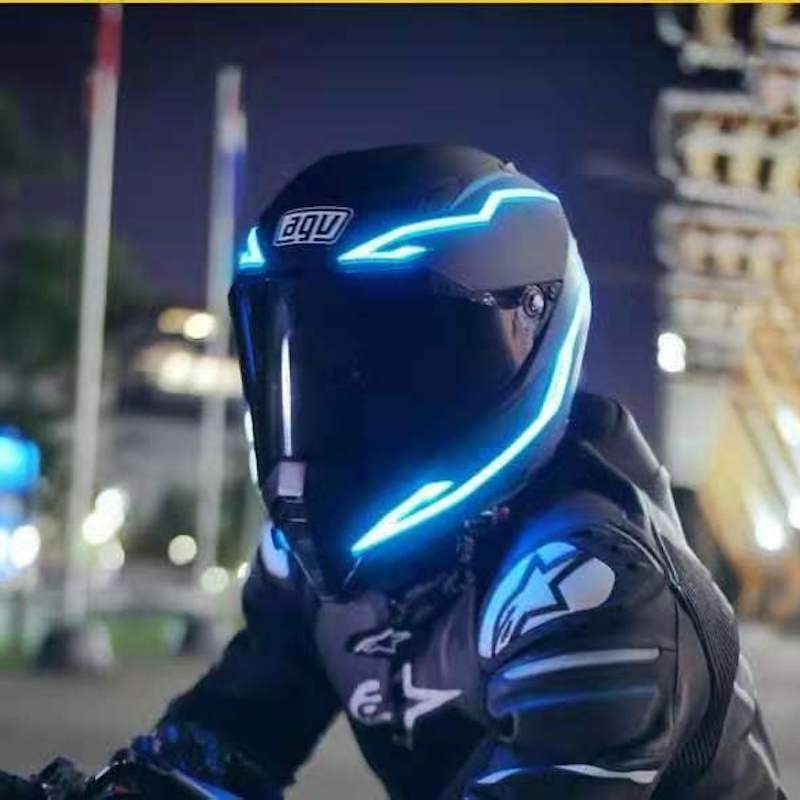 Оптовая модифицированная светодиодная фара для шлема EL холодная пленка ночного вождения для мотоцикла