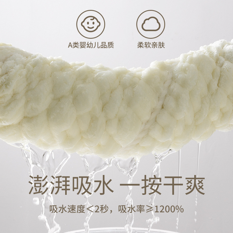 Adult Face Wash Towel Super Quick-drying Cotton Absorbent Men's and Women's Bath Household Coral Fleece Thickened Dry Hair Towel
