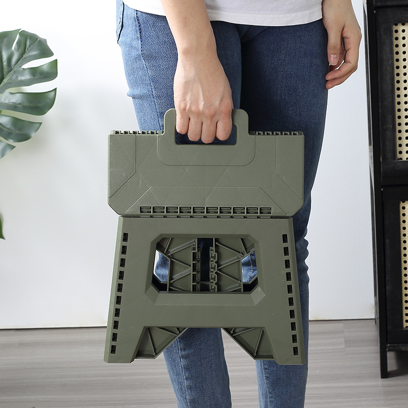 Plastic Folding Small Stool Short Household Thickened Camping Mazar Outdoor Fishing Chair Portable Folding Small Bench