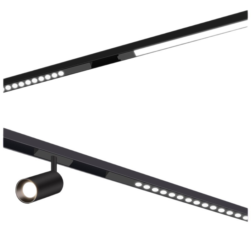 16mm Wide Low Profile Ultra-Narrow Magnetic Track Light Embedded Pre-Embedded Surface-Mounted Ultra-Thin Living Room Bedroom Led Without Main Light