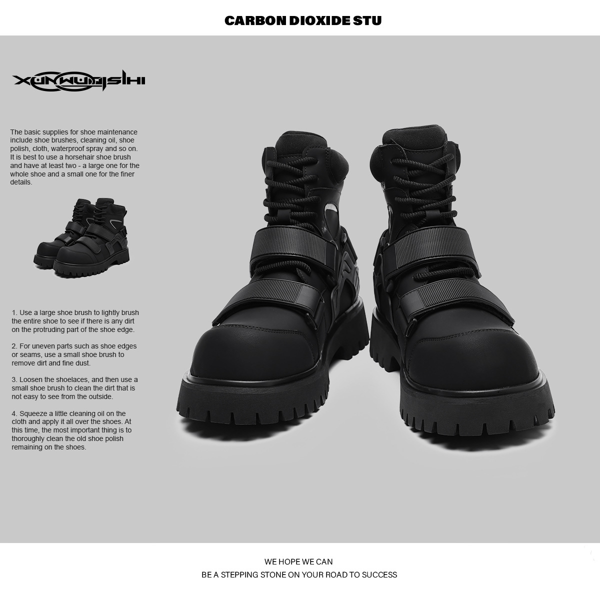 2025 New Autum Velcro Boots for Men and Women, Niche Functional Style Deconstructed High-Top Motorcycle Workwear for Men and Women