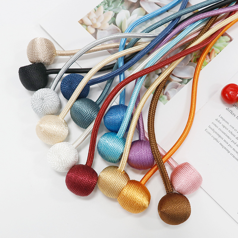 Cross-border in stock Curtain Buckle Creative Headphone Curtain Accessories Magnetic Buckle Binding Rope Simple Punch-free Curtain Strap
