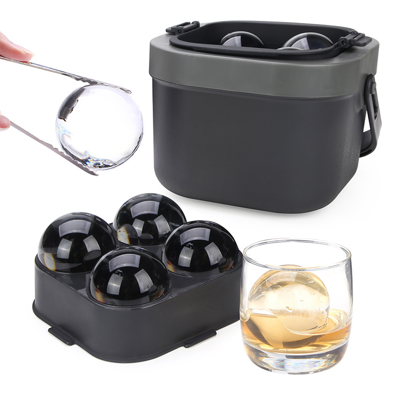 Explosive silicone ice cube mold new high permeability ice hockey homemade large ice cube easy demoulding whiskey ice hockey ice box