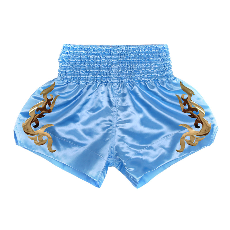 New Solid Color Boxer Shorts Fighting Sanda Kicking Pants Thai Style Muay Thai Shorts Kids Adult