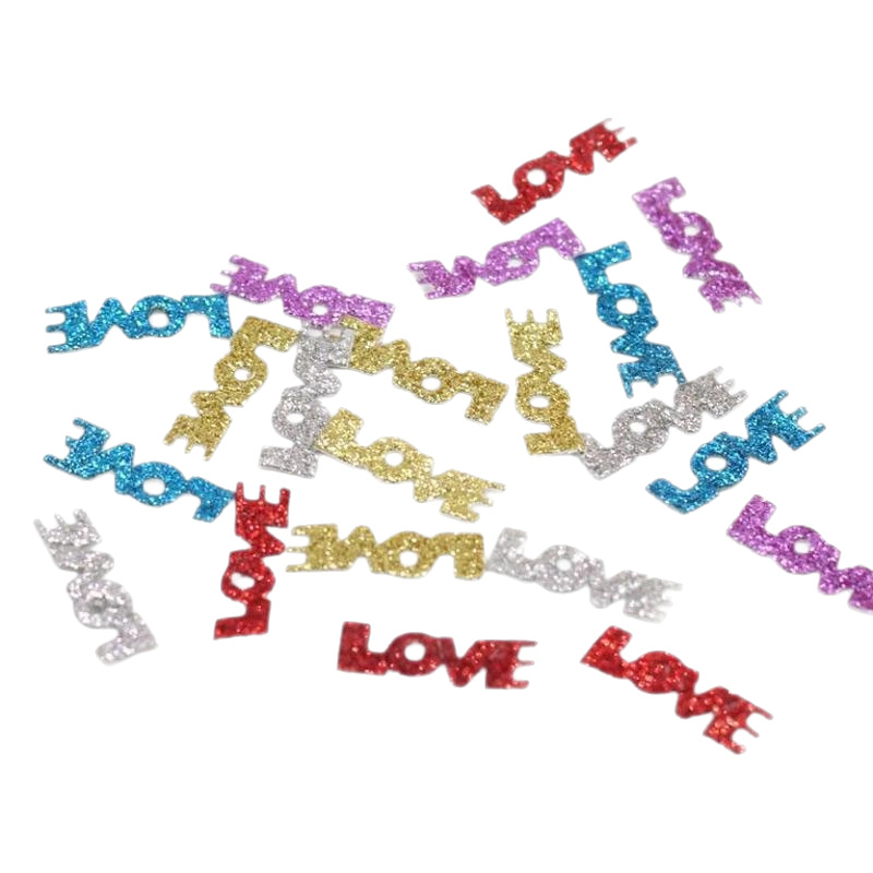 DIY Material Handmade Jewelry Accessories Embossed Bright Glitter LOVE Letter Accessories Hair Accessories Bag Garment Accessories