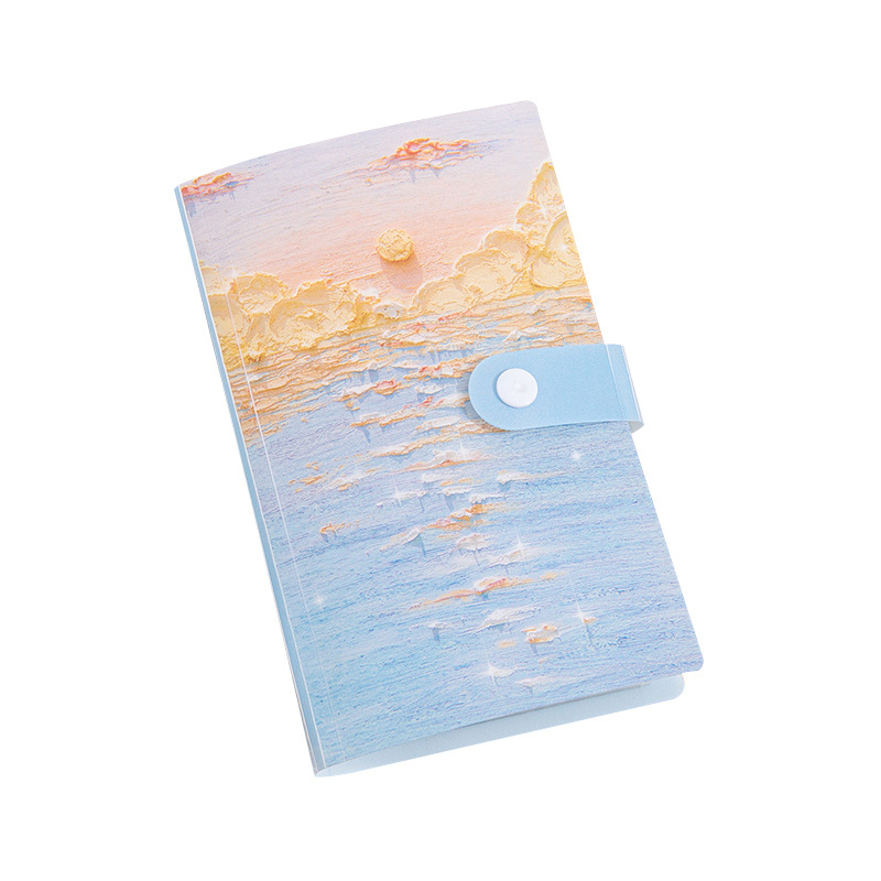 A6 Monet Oil Painting Cash Savings Book Transparent Plastic Rmb Collection Folder Money Saving Artifact Commemorative Banknote Storage Book