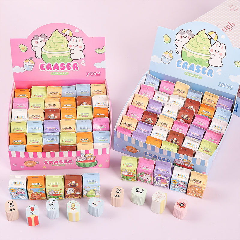 Cute Eraser Blind Box Cartoon Creative Small Gift Primary School Students Can Cut Eraser Kindergarten Stationery Prizes Wholesale