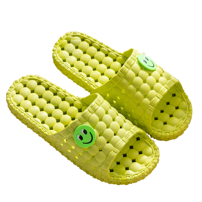 Bathroom slippers men's and women's summer bathroom home indoor non-slip hollow leaking bath plastic household slippers