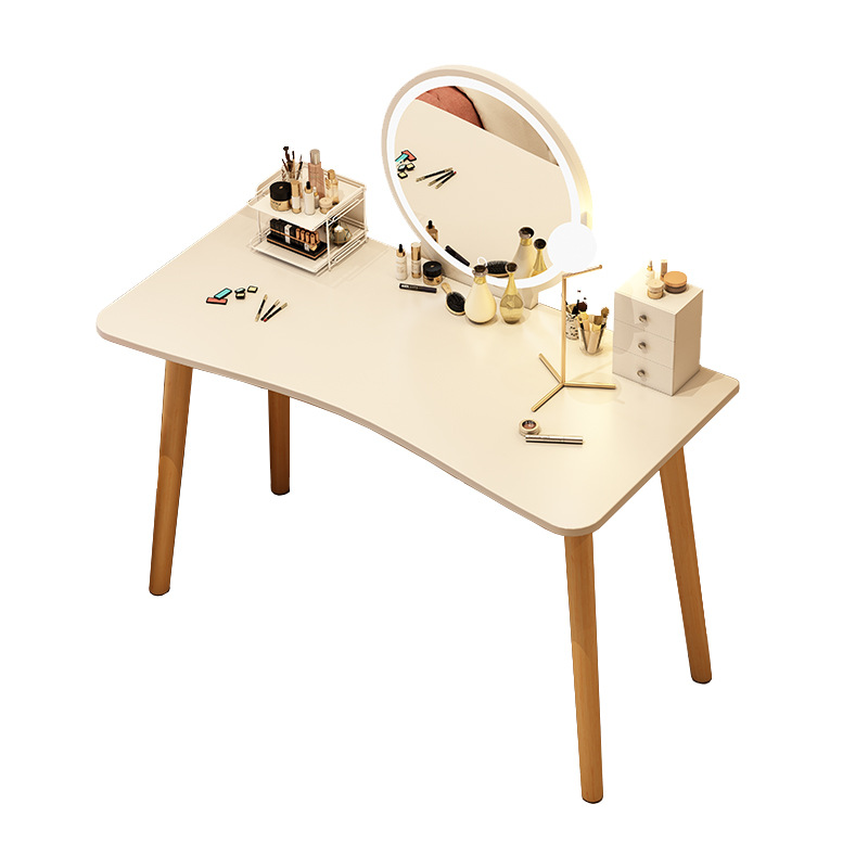 Simple Dressing Table Bedroom Modern Simple Nordic Solid Wood Color Small Dressing Table Internet Popular ins Style Makeup Table