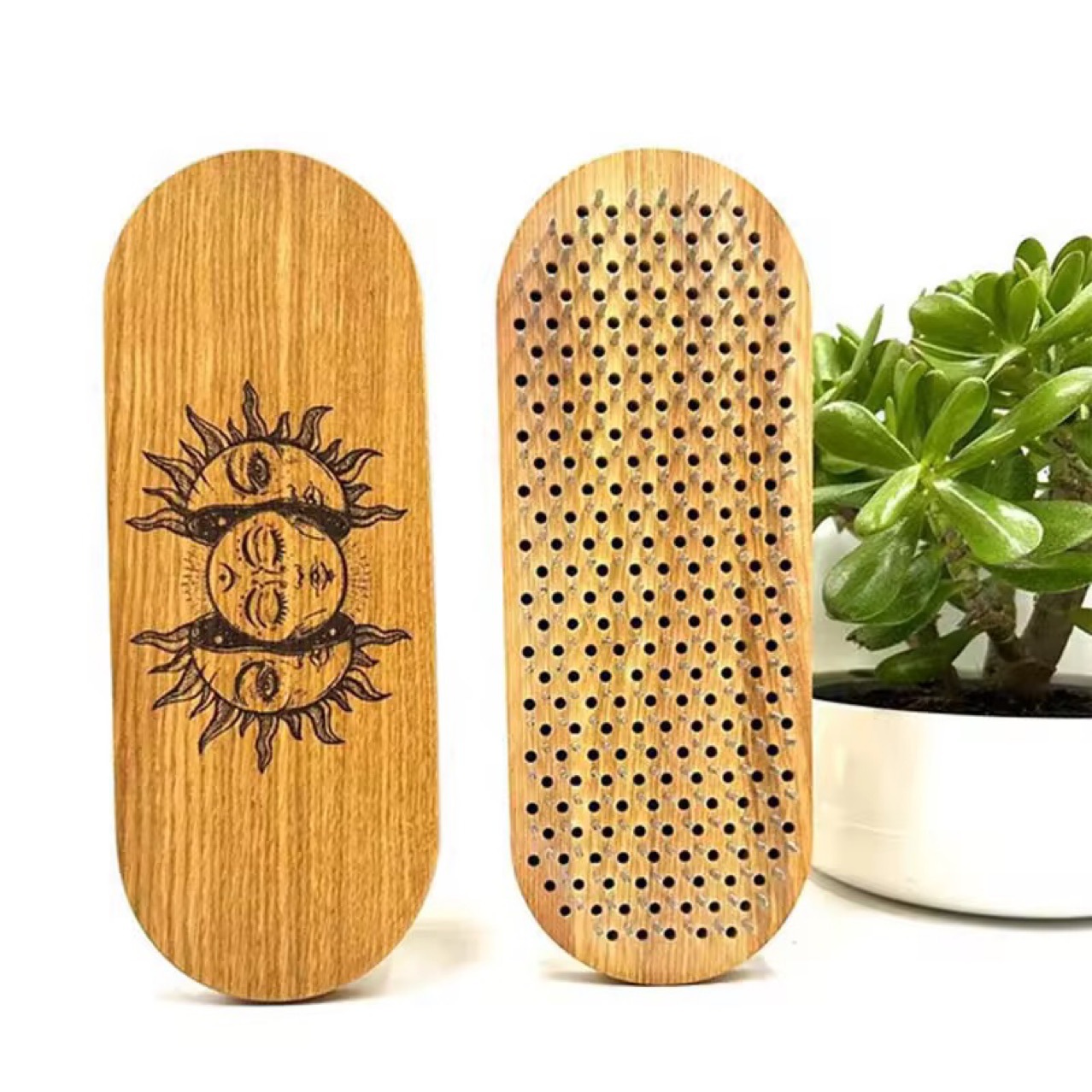 Cross-Border Creative Yoga Meditation Foot Pedal Wooden Yoga Board Zen Yoga Practice Board Acupuncture Massage Relaxation Board
