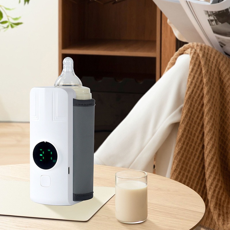 Factory Direct Supply Portable Wireless Milk Warmer Insulation Sleeve Car Charging Heating Constant Temperature Bottle Sleeve Milk Warmer Sleeve