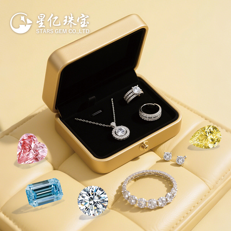 Ювелирные изделия из культивированного алмаза Hpht/Cvd, синтетические свободные алмазы, ожерелье, индивидуальное кольцо для женщин, 18K золото