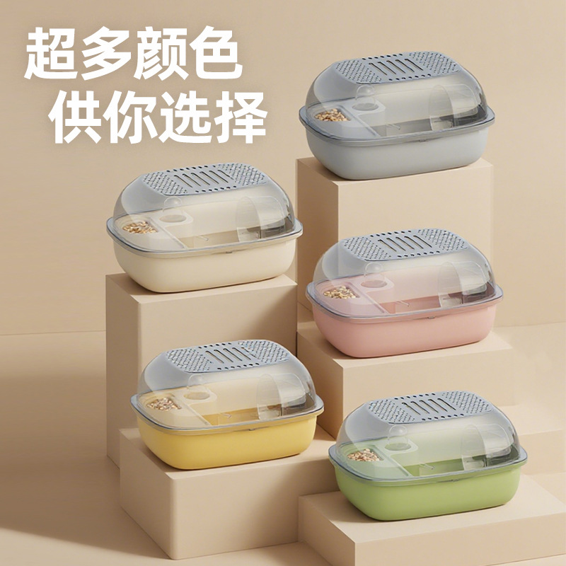 Hamster Cage, Transparent Panoramic Luxury Extra-Large Villa, Golden Hamster Nest, Extra-Large Space, Special Pet Supplies for Three-Line Hamsters