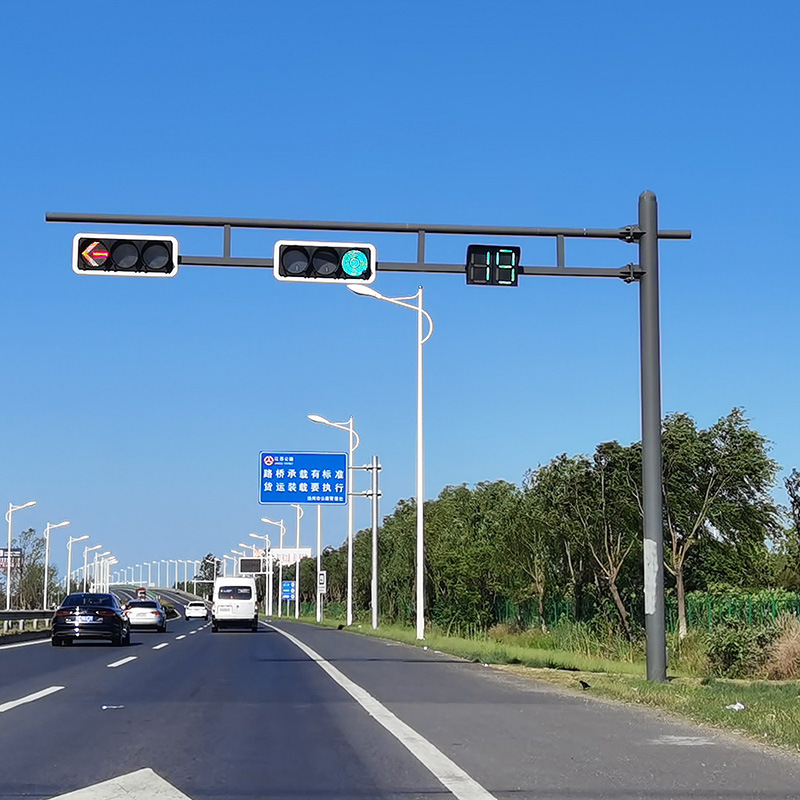 Traffic Monitoring Signal Pole Electronic Police Traffic Sign Pole Monitoring Pole Road Card Traffic Light Signal Pole